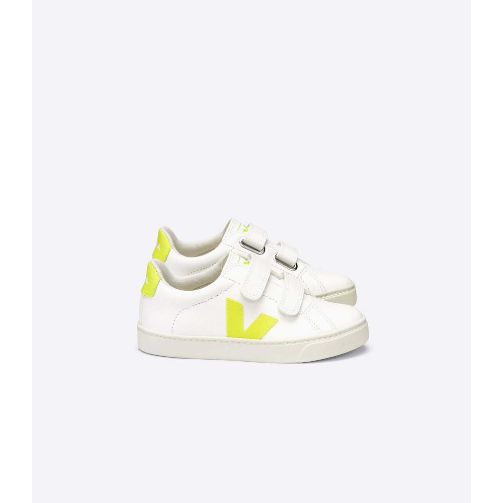 Kids\' Veja ESPLAR CHROMEFREE Shoes White/Green | ZA 726GSO